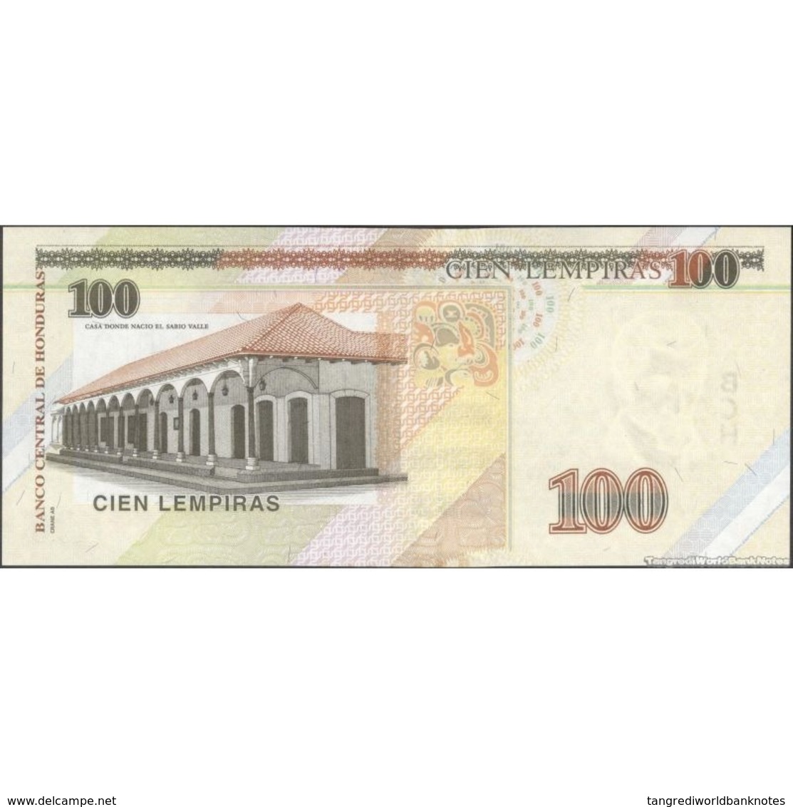 TWN - HONDURAS 102c - 100 Lempiras 28.12.2016 (2018) Prefix CK - Printer: CRANE AB UNC - Honduras