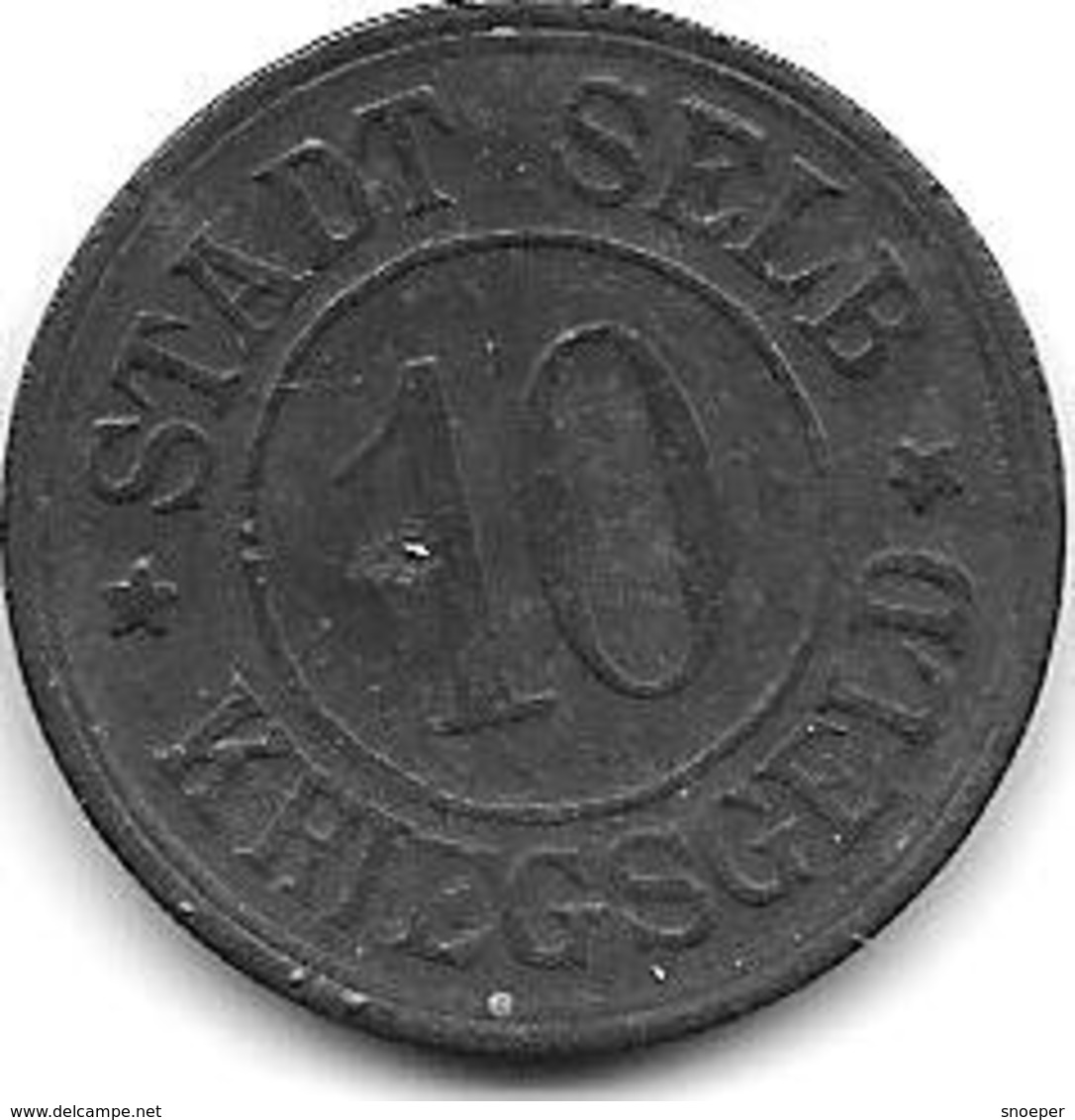 *notgeld  Selb  10 Pfennig   1918  Zn  495.3a/a - Autres & Non Classés