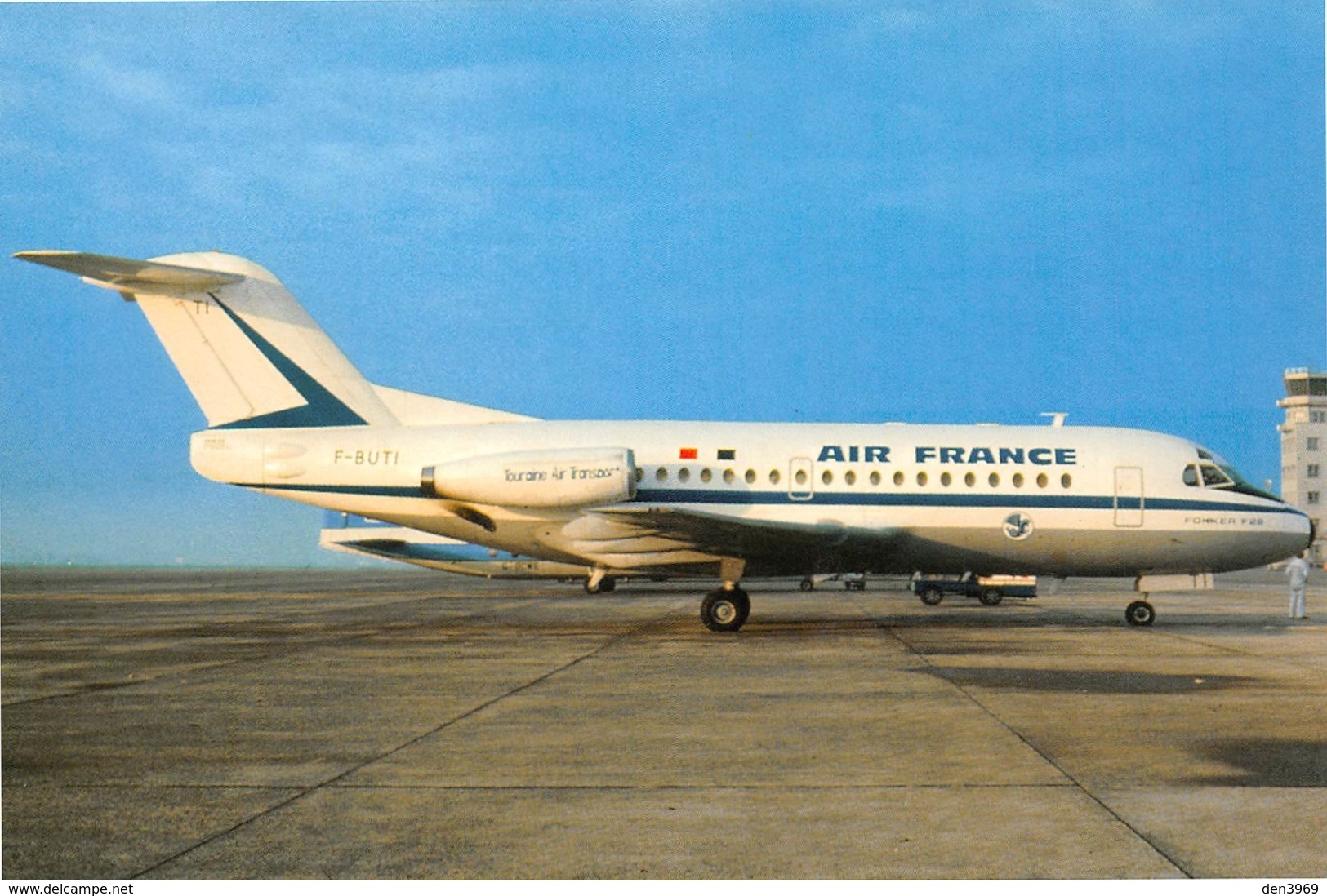 Avion - Air France - F.28 - Aéroport D'Ostende - Photo Pauchet - Collection Vilain N'G-357 - 1946-....: Era Moderna