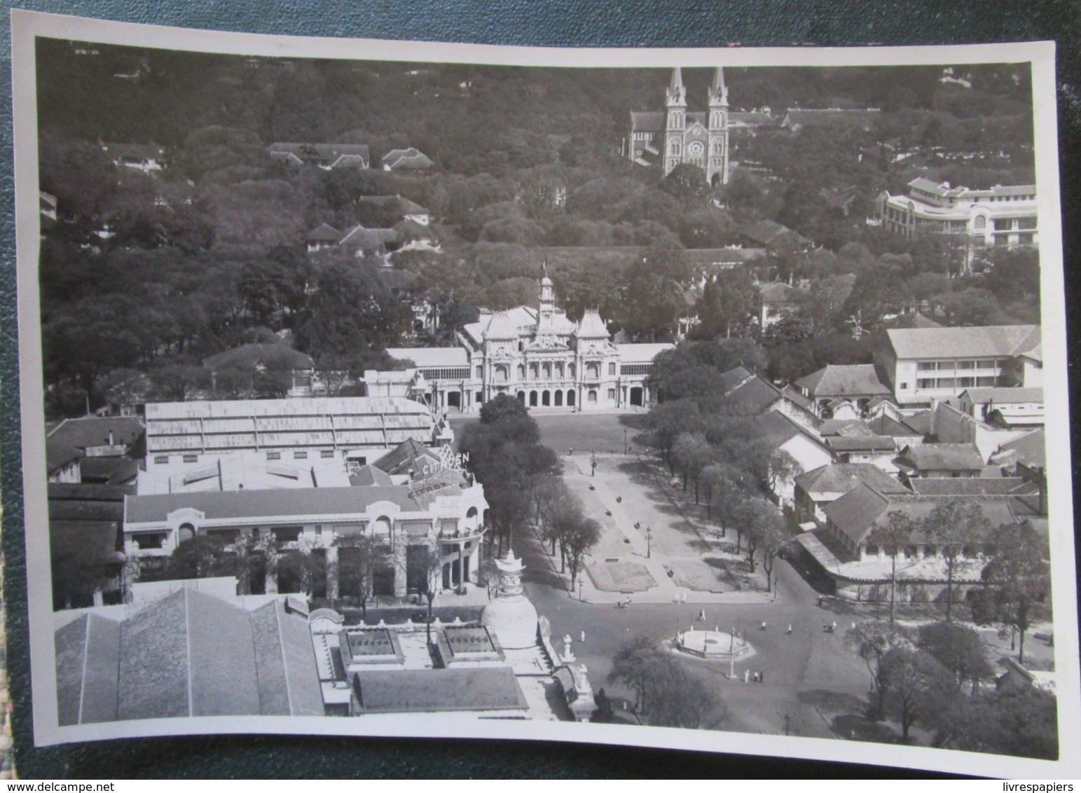 Indochine Lot 3 Photos Vue Aerienne Saigon Photo Compagnie Aerienne Française Grand Format - Lieux