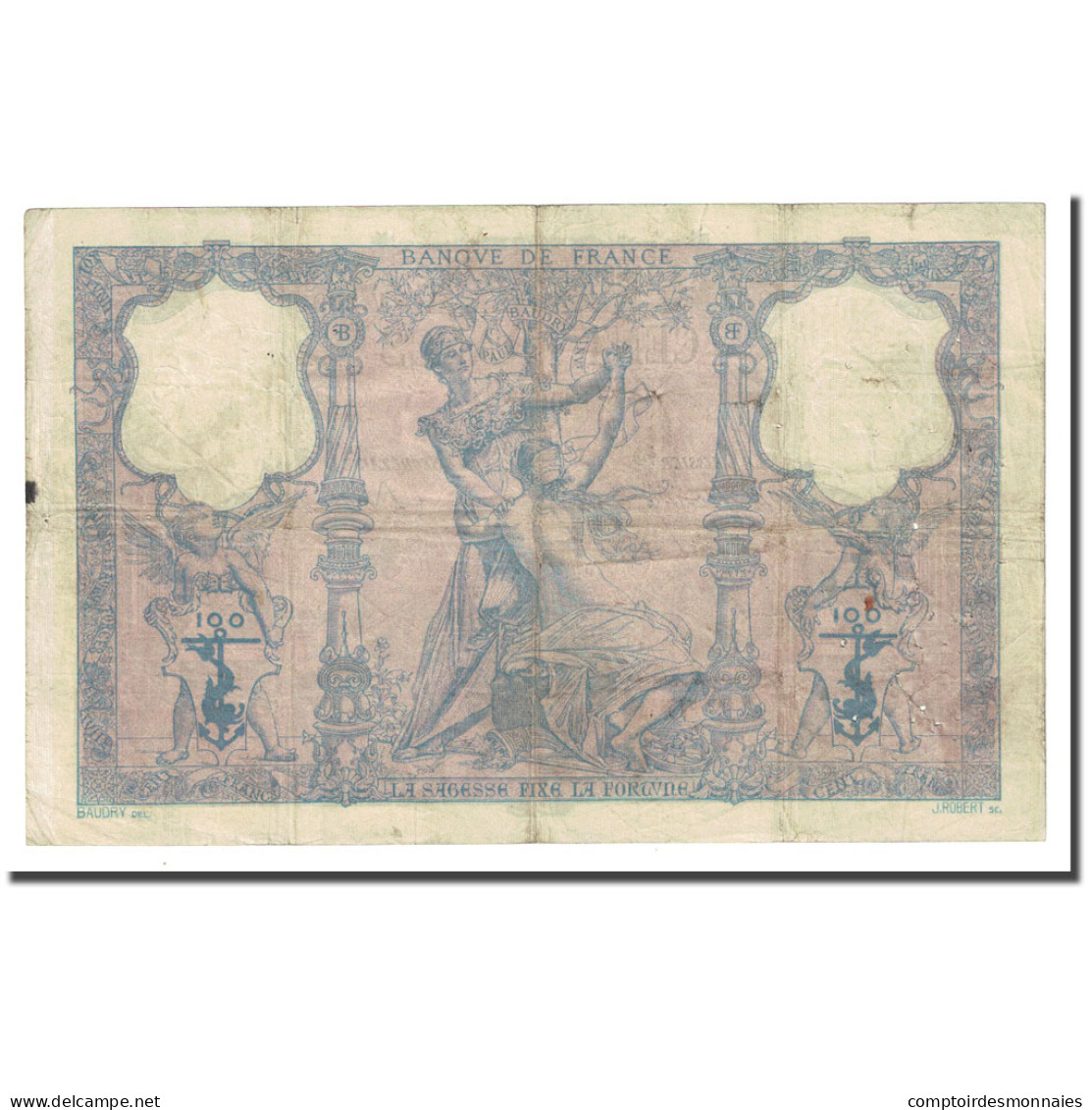 France, 100 Francs, Bleu Et Rose, 1899-07-24, TB+, Fayette:21.12, KM:65b - 100 F 1888-1909 ''Bleu Et Rose''