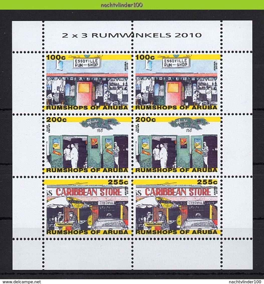 Nfh0469V AUTO RUMWINKELS CAR RUMSHOPS ESSOVILLE RUM SHOP CARIBBEAN STORE ARUBA 2010 PF/MNH # - Cars