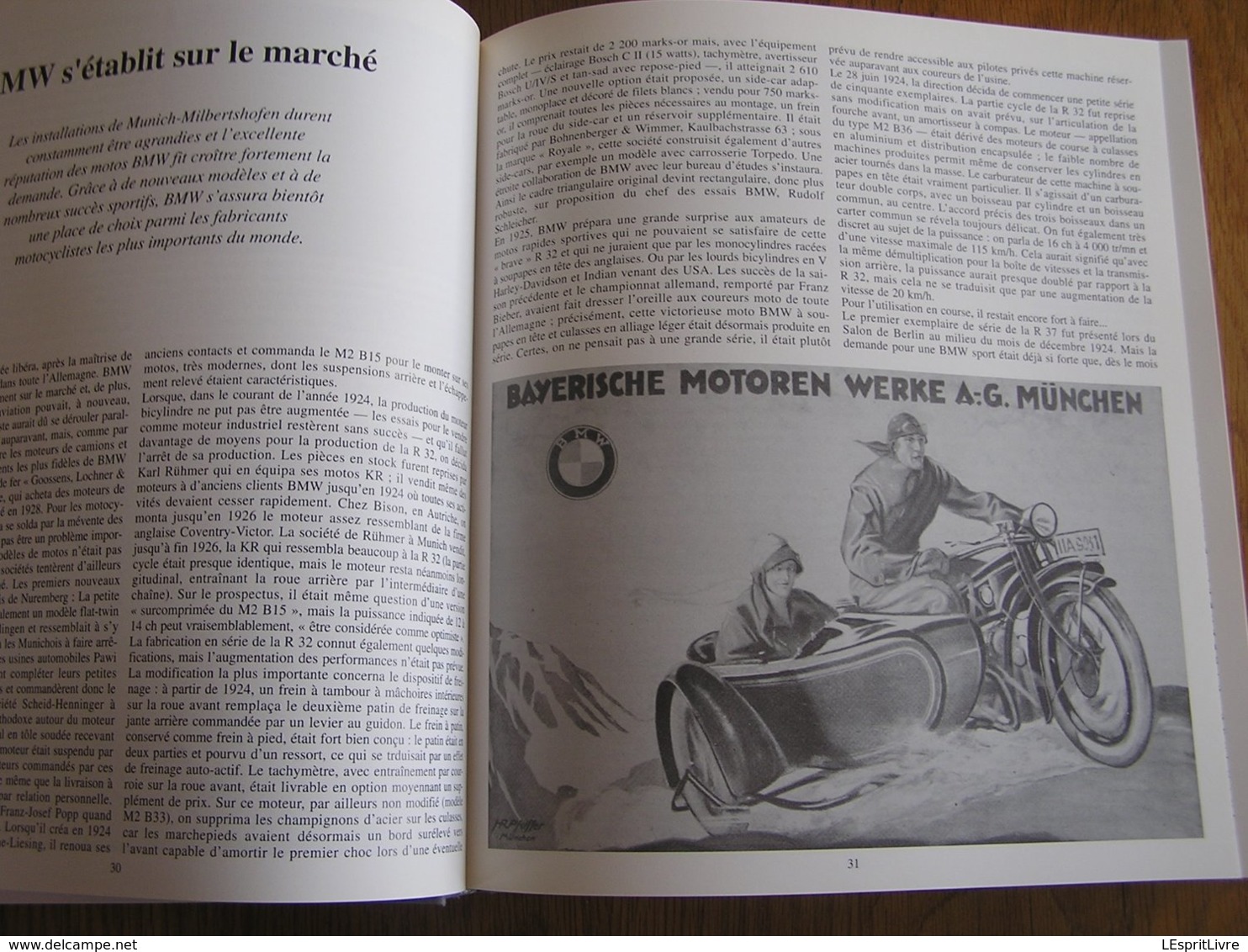 BMW Motos Le Grand Livre S Knittel Industrie Moto Motocyclette Industrie Allemande Side Car Cross Modèle Course Armée