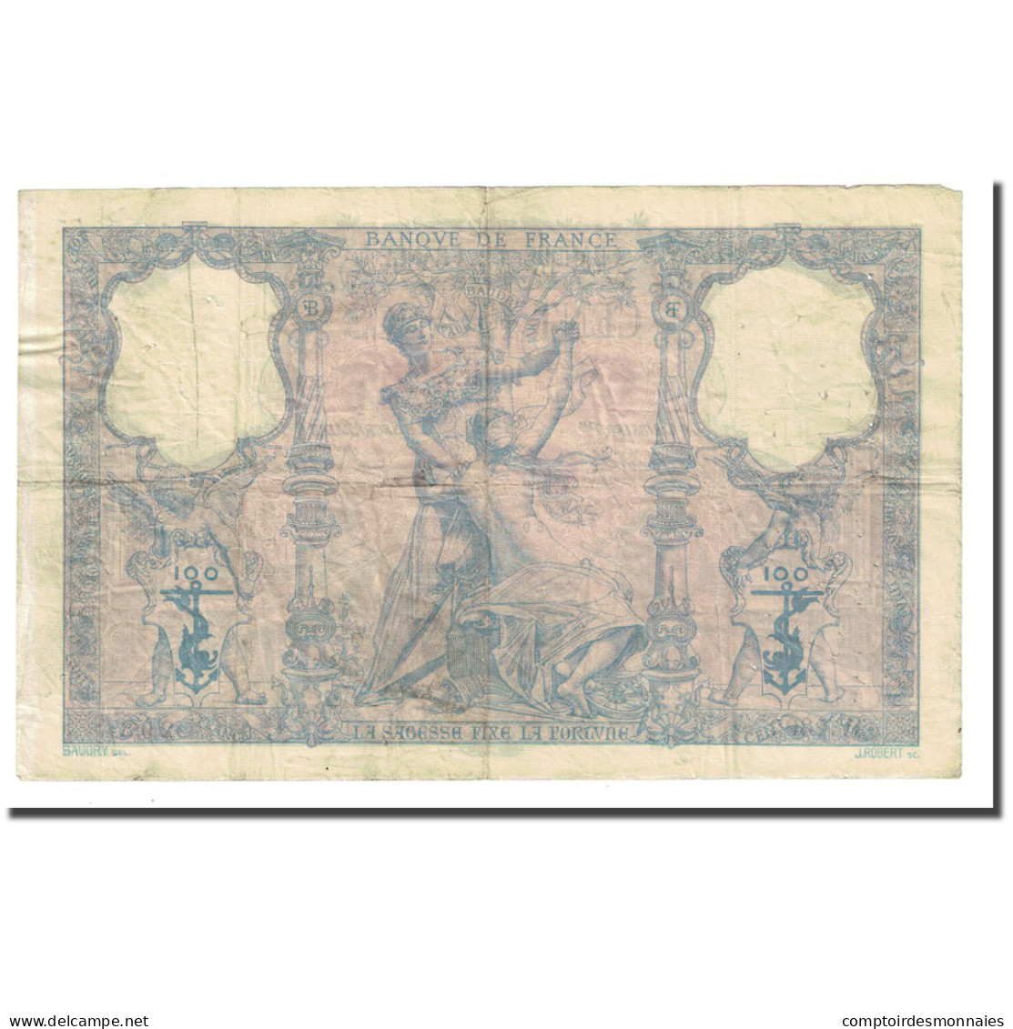 France, 100 Francs, Bleu Et Rose, 1898-02-08, TB, Fayette:21.11, KM:65b - 100 F 1888-1909 ''Bleu Et Rose''