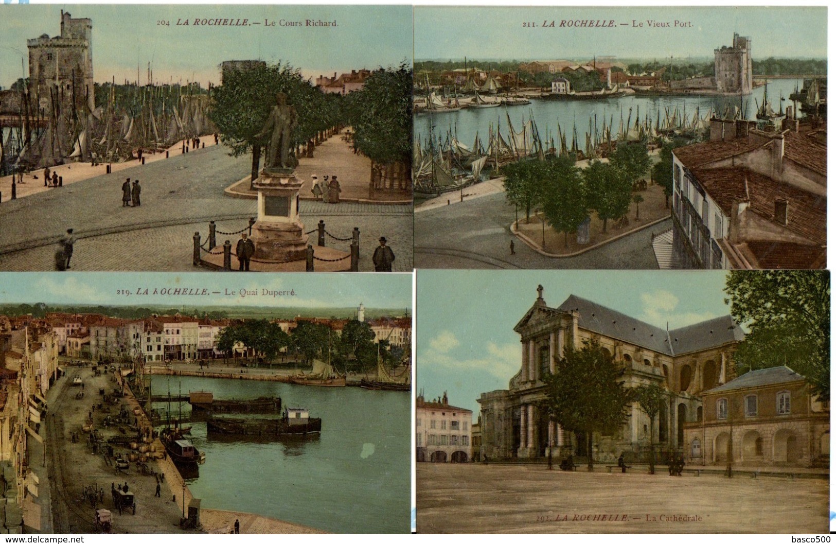 LA ROCHELLE - 13 Cartes Anciennes Sur Papier Glacé Diverses Vues - La Rochelle