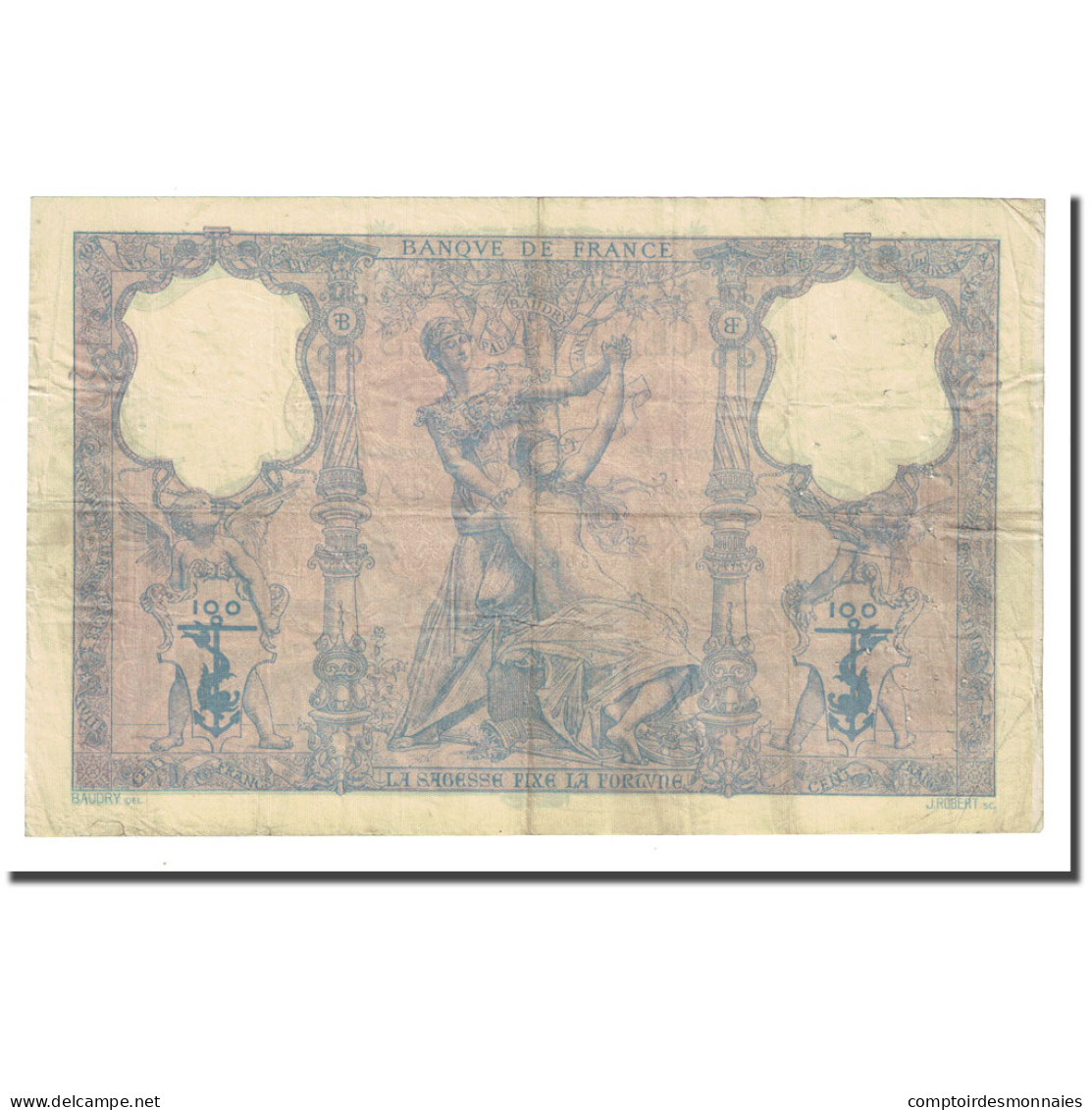 France, 100 Francs, Bleu Et Rose, 1897-11-19, TB+, Fayette:21.10, KM:65b - 100 F 1888-1909 ''Bleu Et Rose''