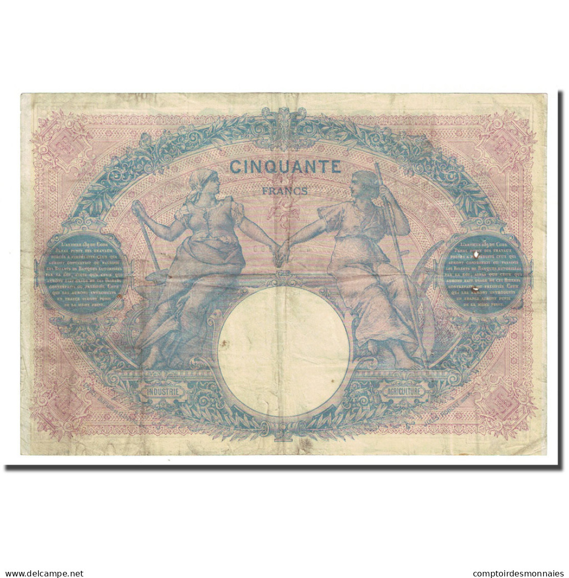 France, 50 Francs, Bleu Et Rose, 1899-09-15, TB, Fayette:14.11, KM:64b - 50 F 1889-1927 ''Bleu Et Rose''