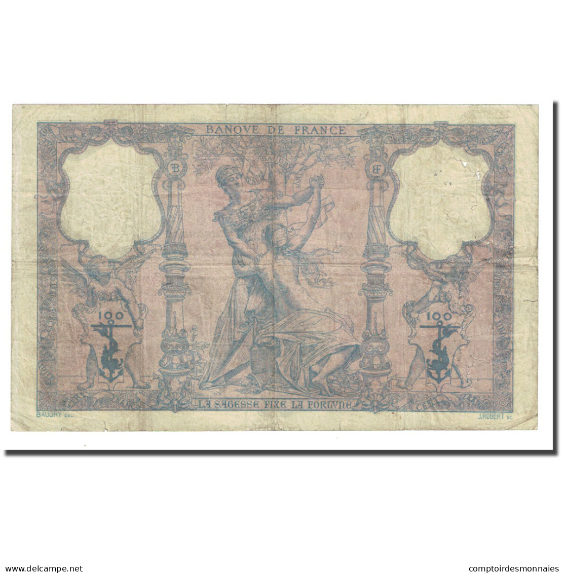 France, 100 Francs, Bleu Et Rose, 1899-09-02, TB+, Fayette:21.12, KM:65b - 100 F 1888-1909 ''Bleu Et Rose''