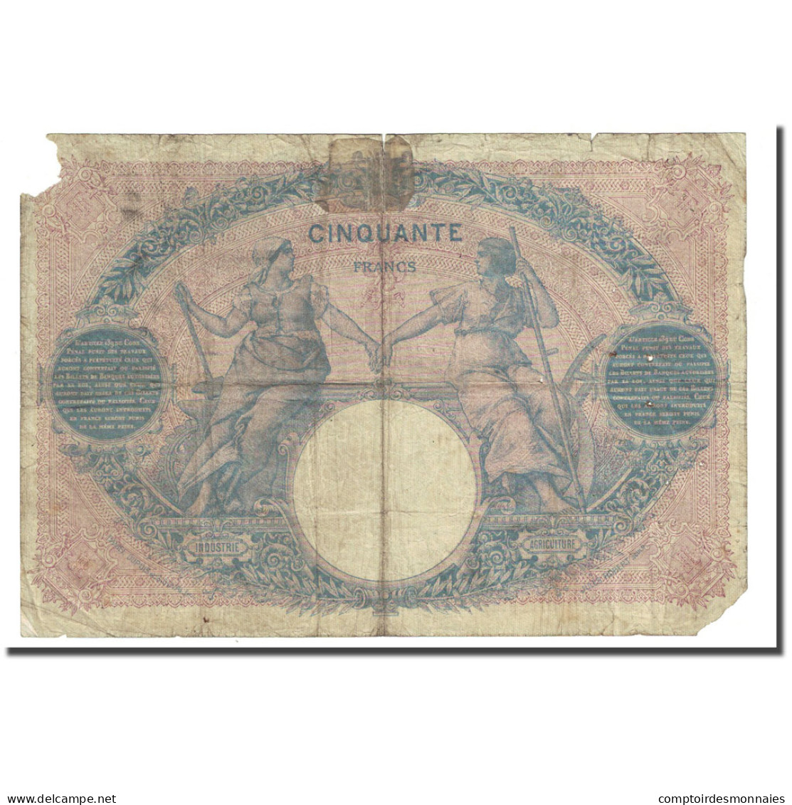 France, 50 Francs, Bleu Et Rose, 1899-04-12, B, Fayette:14.11, KM:64b - 50 F 1889-1927 ''Bleu Et Rose''