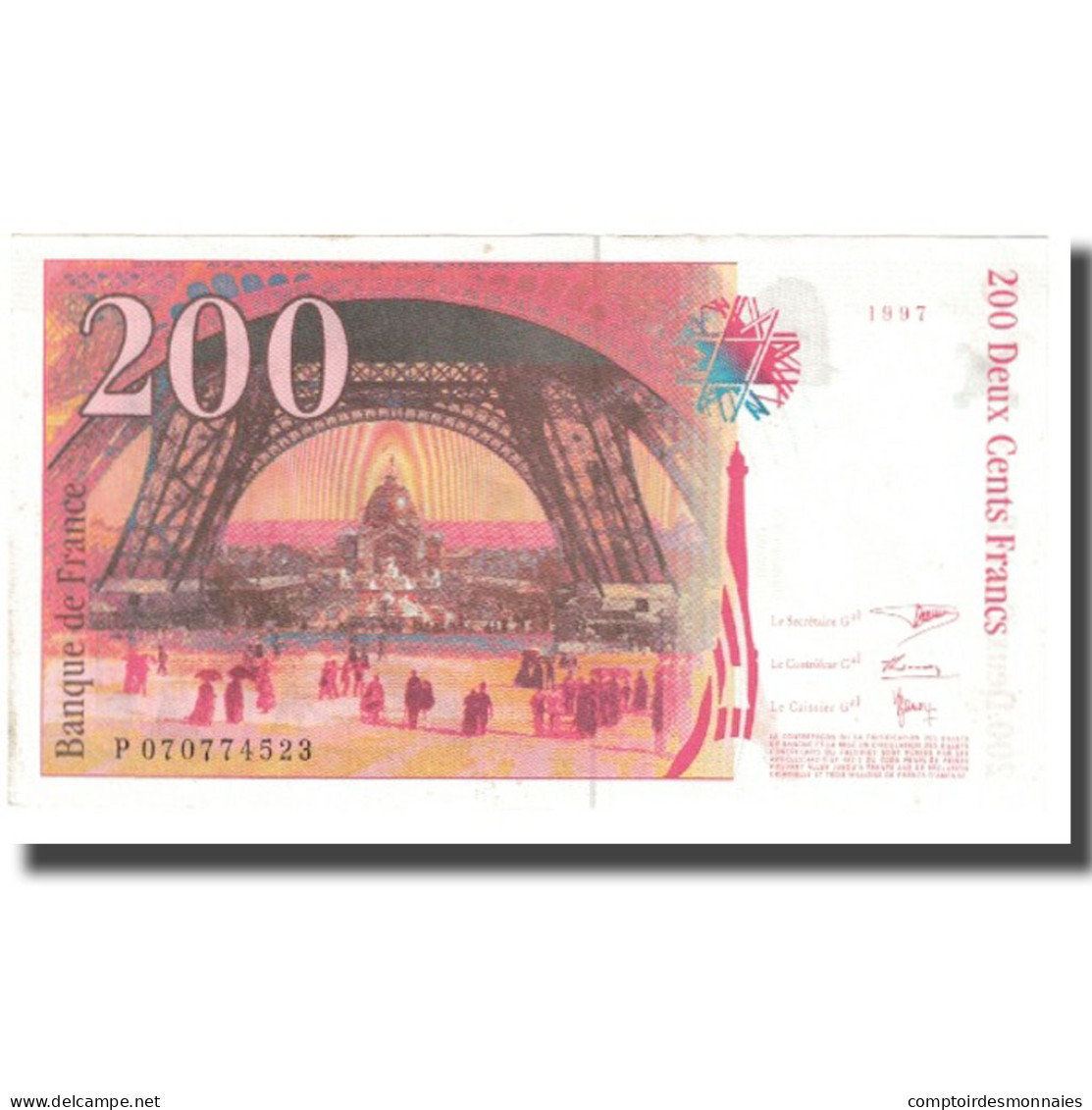 France, 200 Francs, Eiffel, 1997, BRUNEEL, BONARDIN, VIGIER, 1997, SUP - 200 F 1995-1999 ''Eiffel''