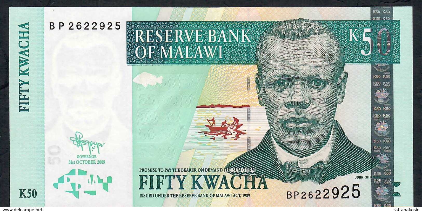 MALAWI P53d  50 KWACHA 2009  #BP      UNC. - Malawi