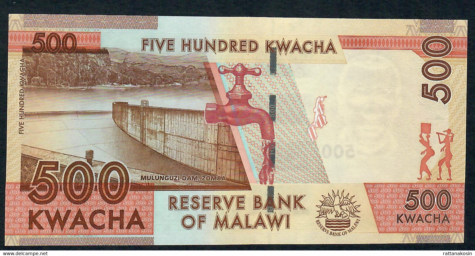 MALAWI P61a  500 KWACHA 2012  #AD      UNC. - Malawi