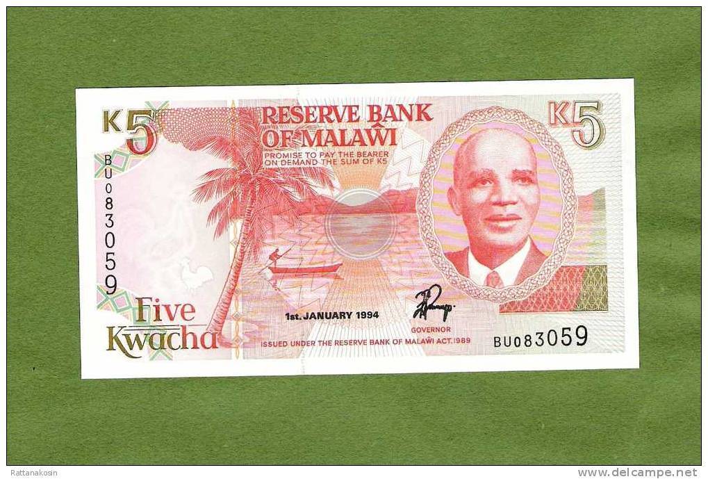 MALAWI  P24b  5  KWACHA   1994 #BU    UNC. - Malawi