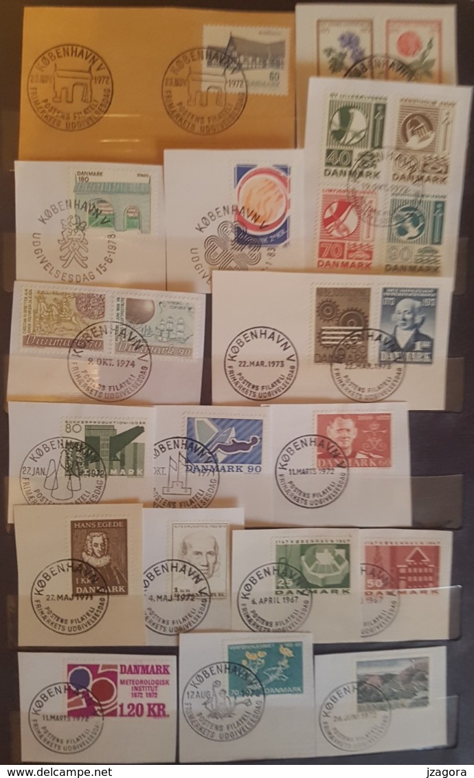 DENMARK DANMARK DÄNEMARK COLLECTION 40 DIFFERENT  SLANIA ENGRAVED STAMPS FIRST DAY CANCEL - Collezioni