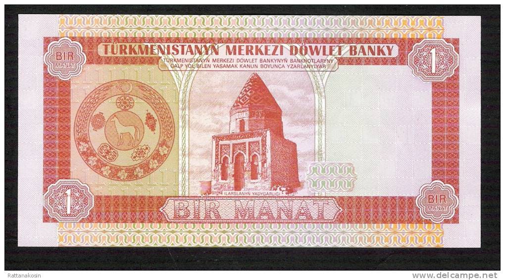 TURKMENISTAN  P1  1  MANAT 1993  #AF   UNC. - Turkmenistan