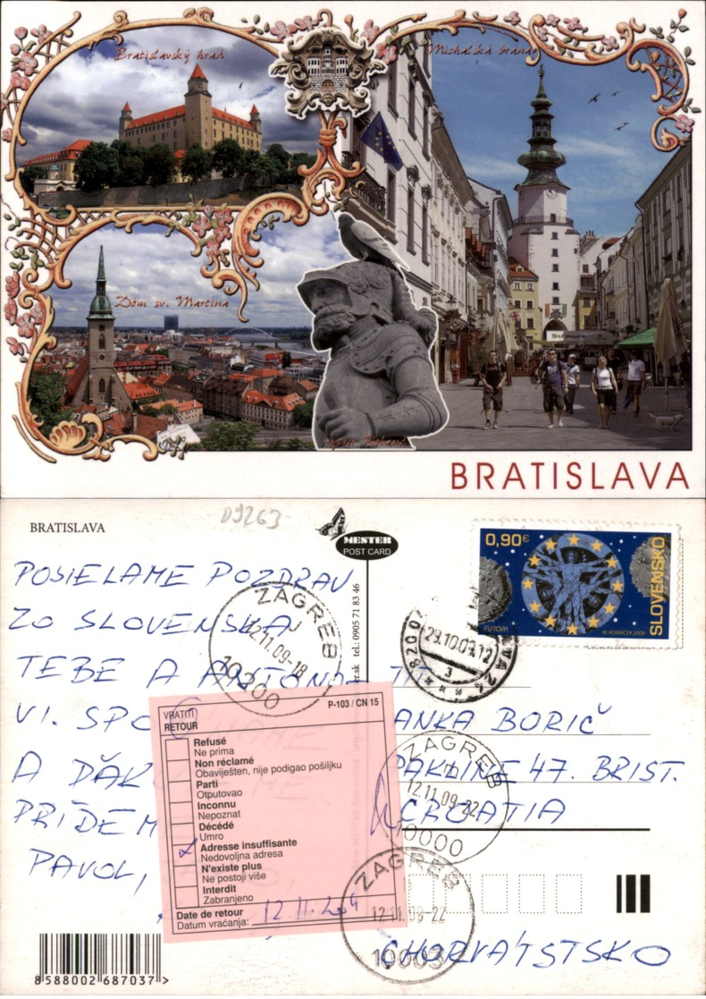 BRATISLAVA,SLOVAKIA POSTCARD - Slowakei