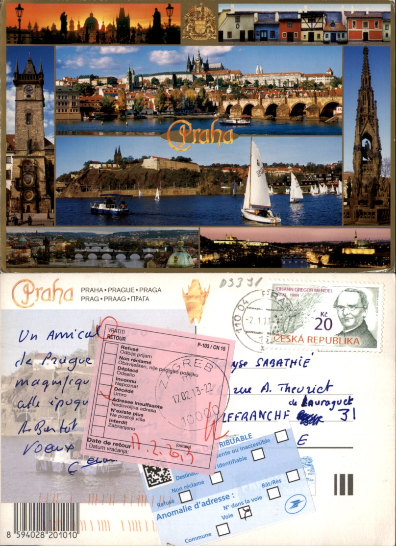 PRAHA,CZECH POSTCARD - Tschechische Republik