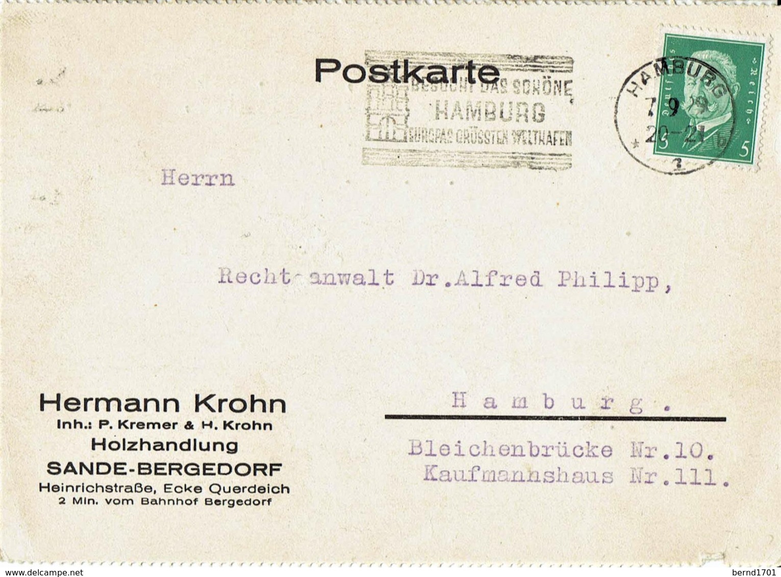 Deutsches Reich - Postkarte Echt Gelaufen / Postcard Used (A946) - Briefe U. Dokumente