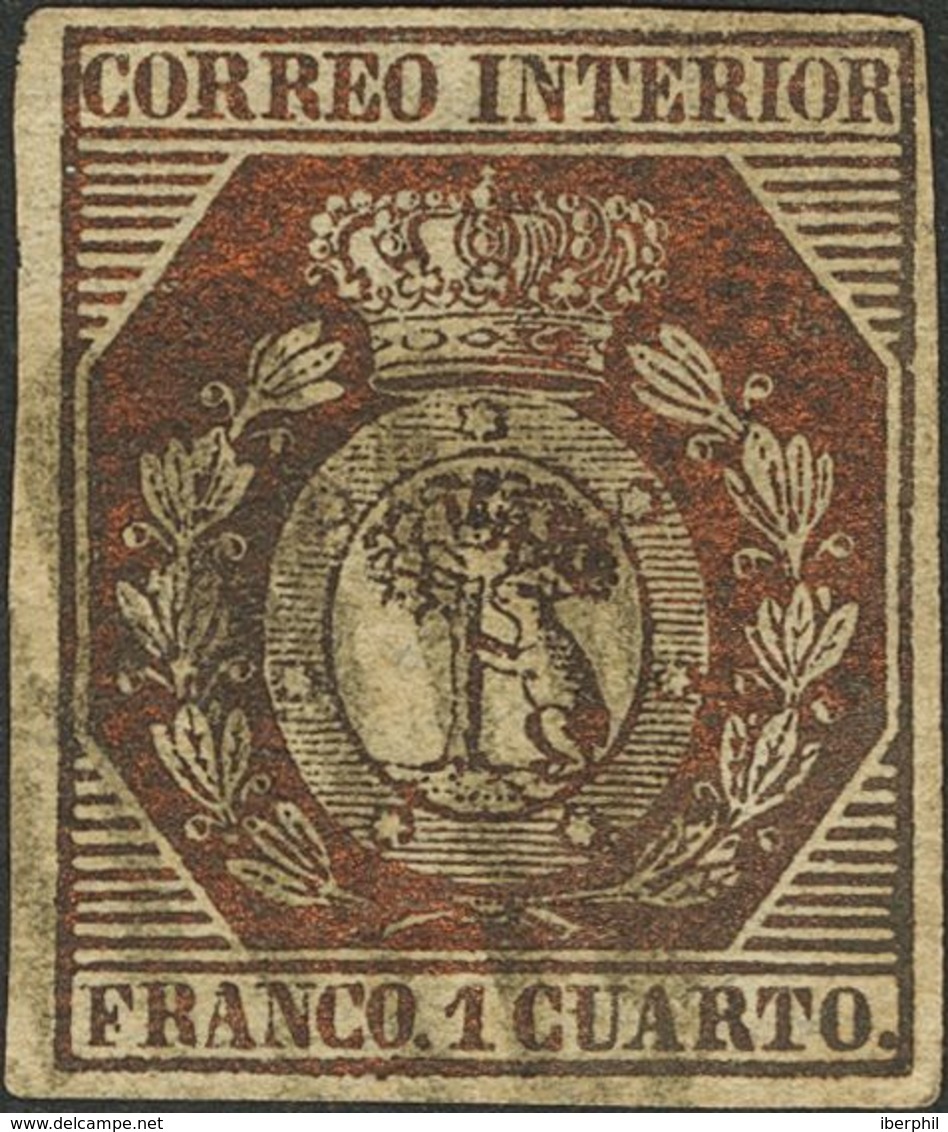 º22. 1853. 1 Cuarto Bronce. MAGNIFICO. - Autres & Non Classés