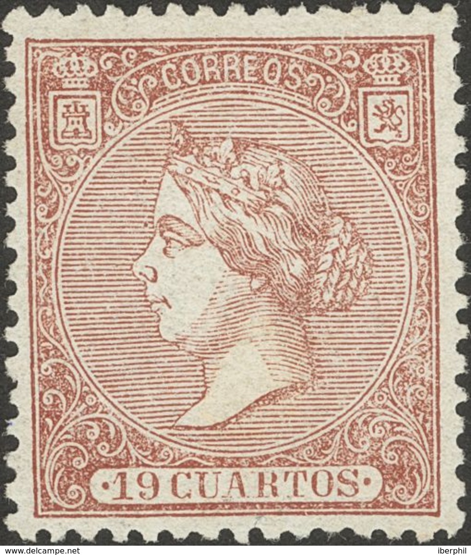 (*)83. 1866. 19 Cuartos Castaño. Excelente Centraje. MAGNIFICO. Cert. EXFIMA. - Autres & Non Classés