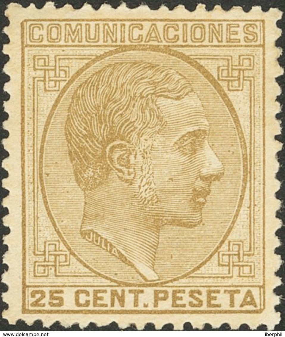 *194. 1878. 25 Cts Sepia. Excelente Centraje. MAGNIFICO. - Other & Unclassified