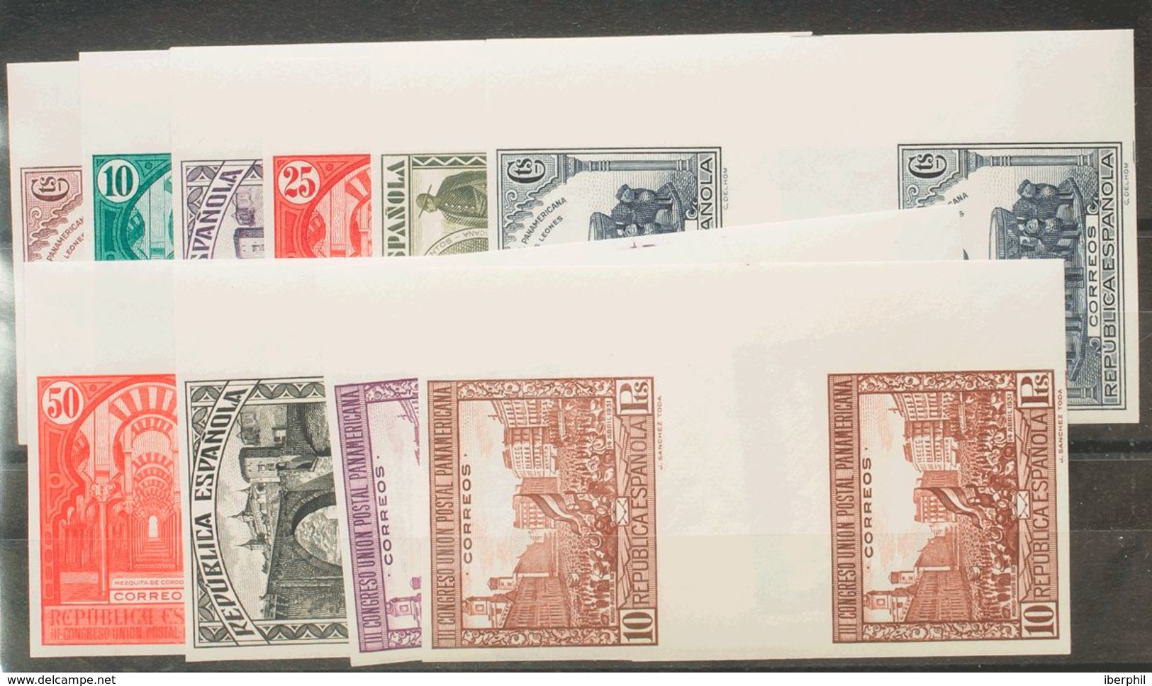 **604/13s(2). 1931. Serie Completa, En Parejas Con Interpanel. SIN DENTAR. MAGNIFICA Y RARA. Edifil 2020: ++770 Euros - Other & Unclassified