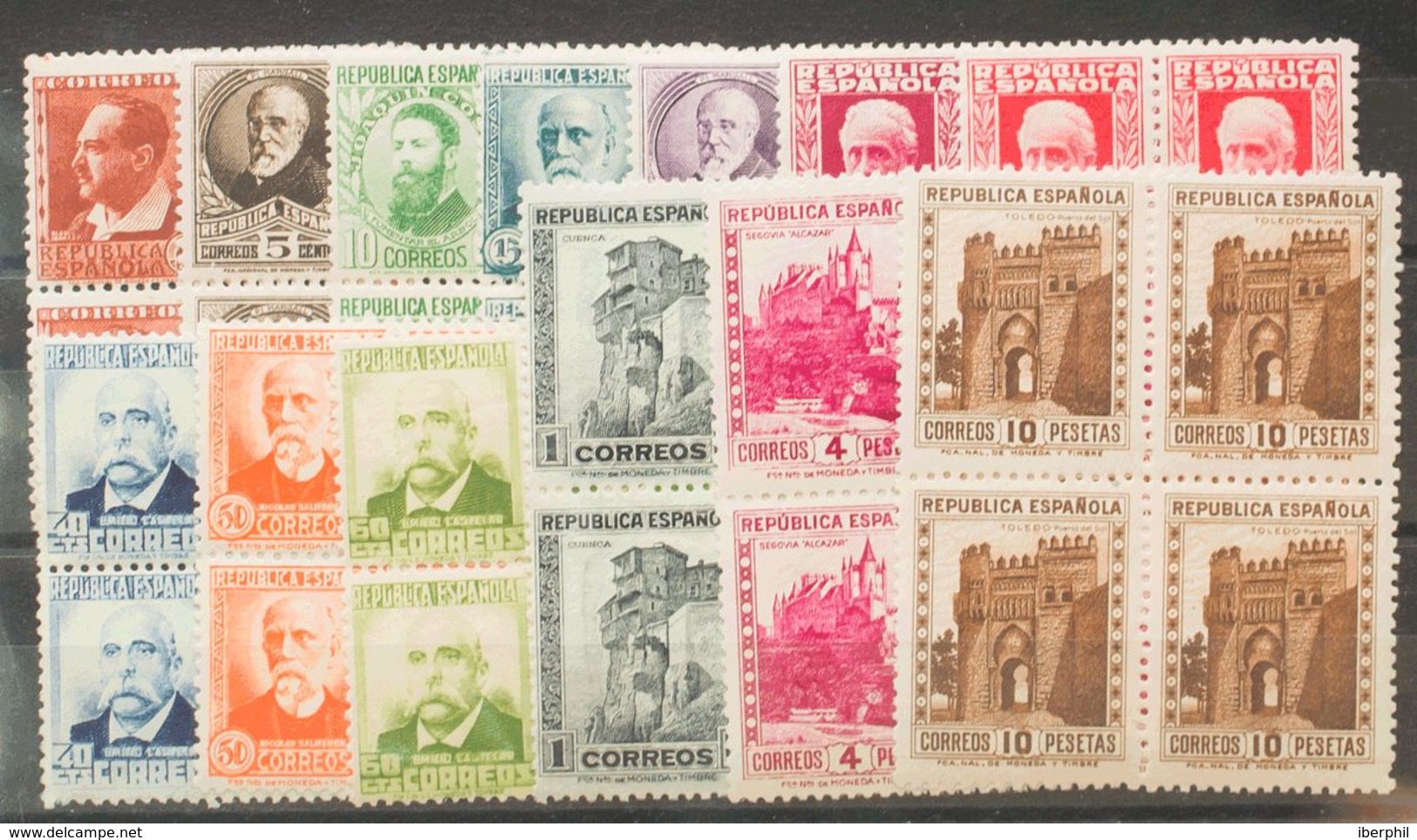 **662/74(4). 1932. Serie Completa, Bloque De Cuatro. La Mayoría De Valores Excelentes Centrajes. MAGNIFICA. Edifil 2020: - Altri & Non Classificati