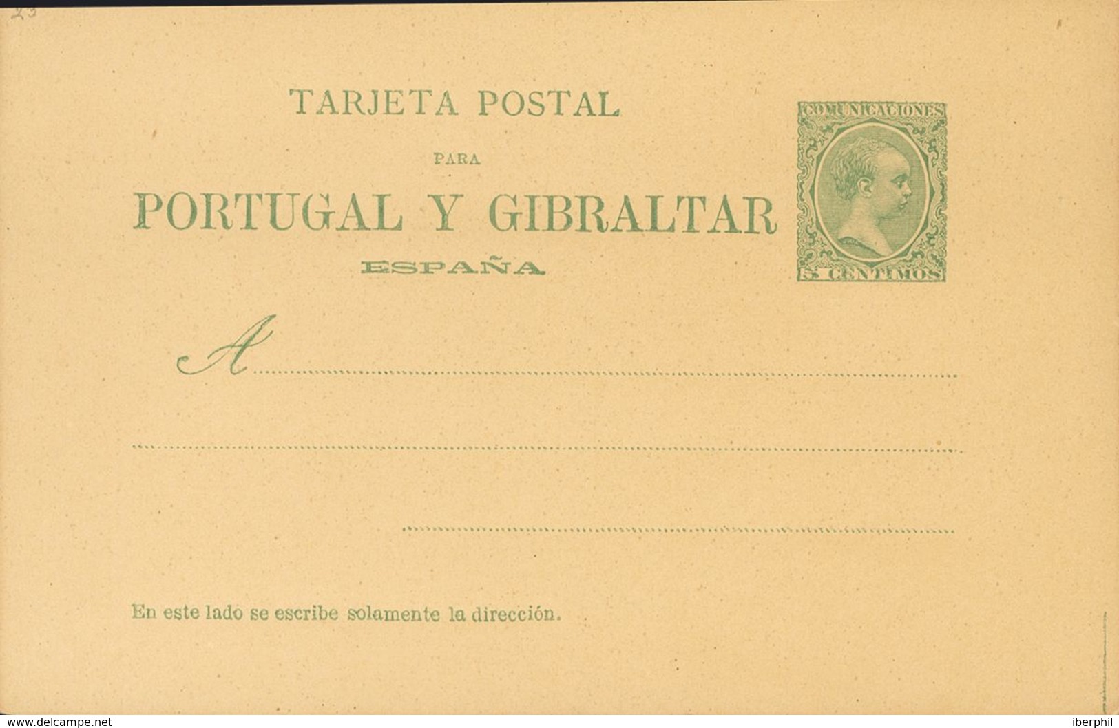 (*)EP30. 1892. 5 Cts Verde Sobre Tarjeta Entero Postal. MAGNIFICA. Edifil 2020: 89 Euros - Autres & Non Classés