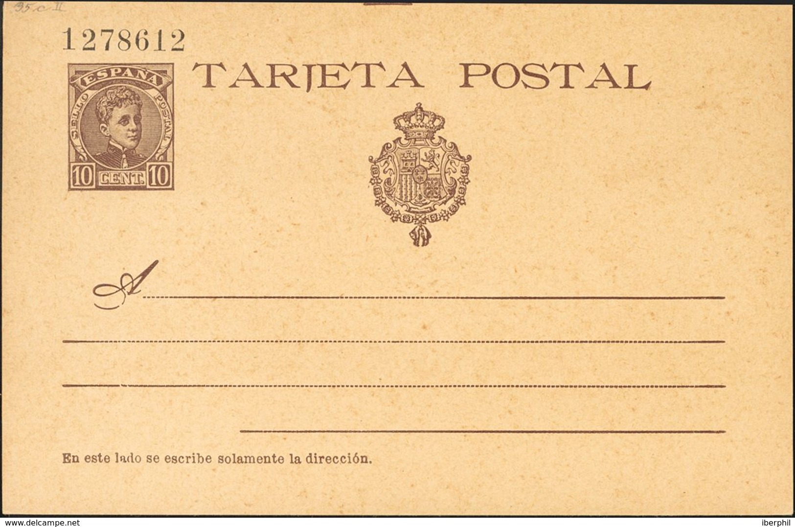 (*)EP37. 1901. 10 Cts Castaño Sobre Tarjeta Entero Postal. MAGNIFICA. Edifil 2019: 40 Euros - Autres & Non Classés