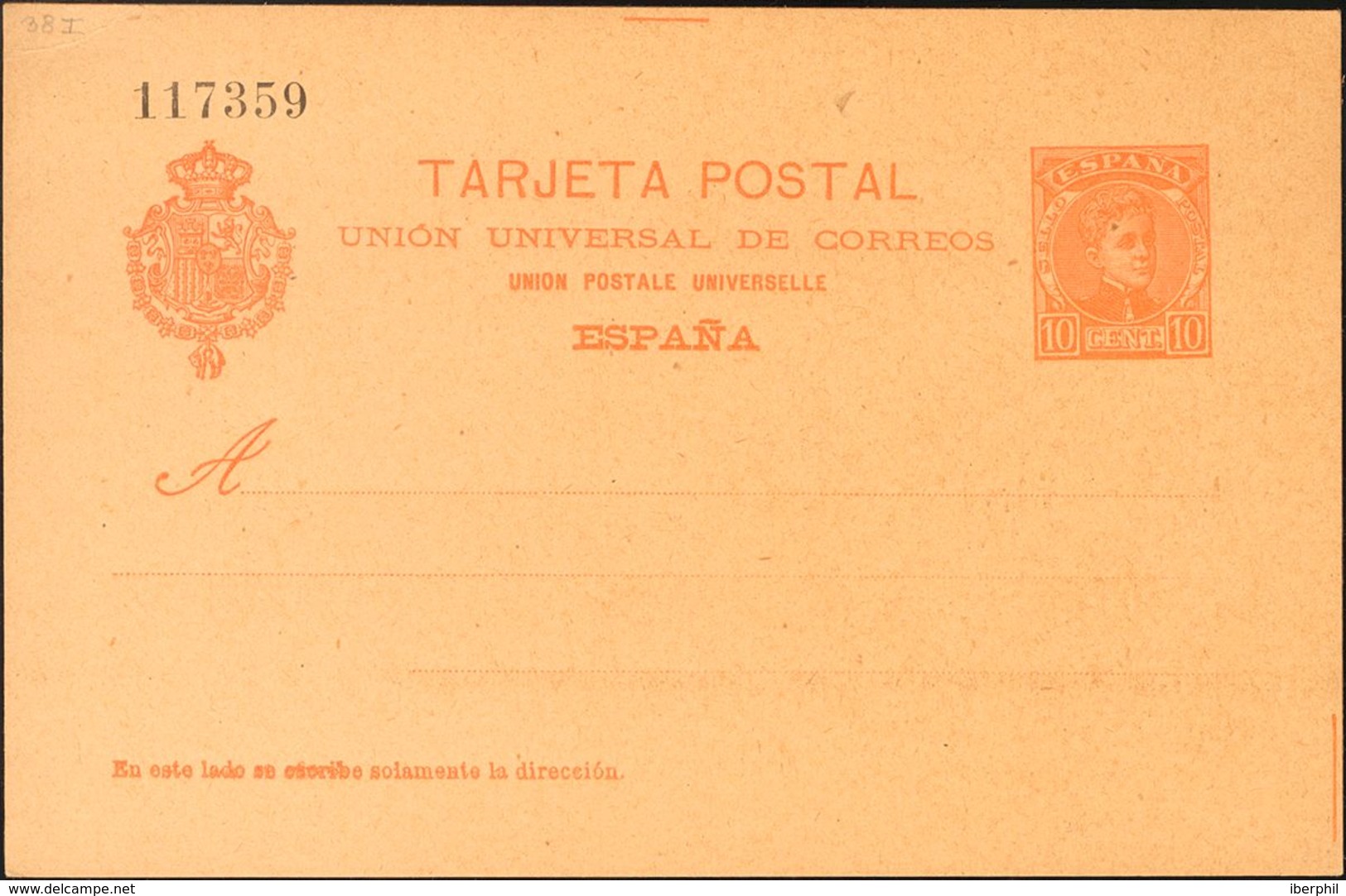 (*)EP40. 1901. 10 Cts Naranja Sobre Tarjeta Entero Postal. MAGNIFICA. Edifil 2020: 122 Euros - Autres & Non Classés