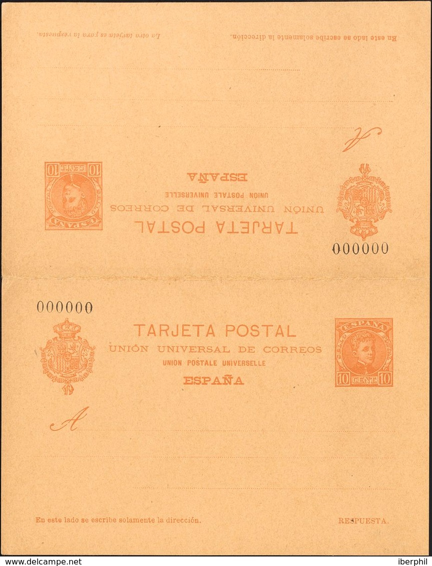 (*)EP40N, EP41N. 1901. 10 Cts Naranja Sobre Tarjeta Entero Postal Y 10 Cts+10 Cts Rojo Naranja Sobre Tarjeta Entero Post - Autres & Non Classés