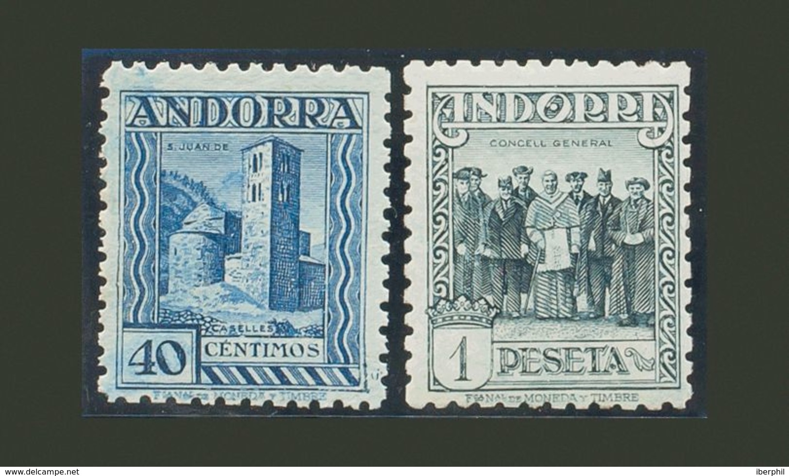 **/*37, 41. 1935. 40 Cts Azul Y 1 Pts Pizarra (goma No Original). A EXAMINAR. Edifil 2020: 3.415 Euros - Sonstige & Ohne Zuordnung