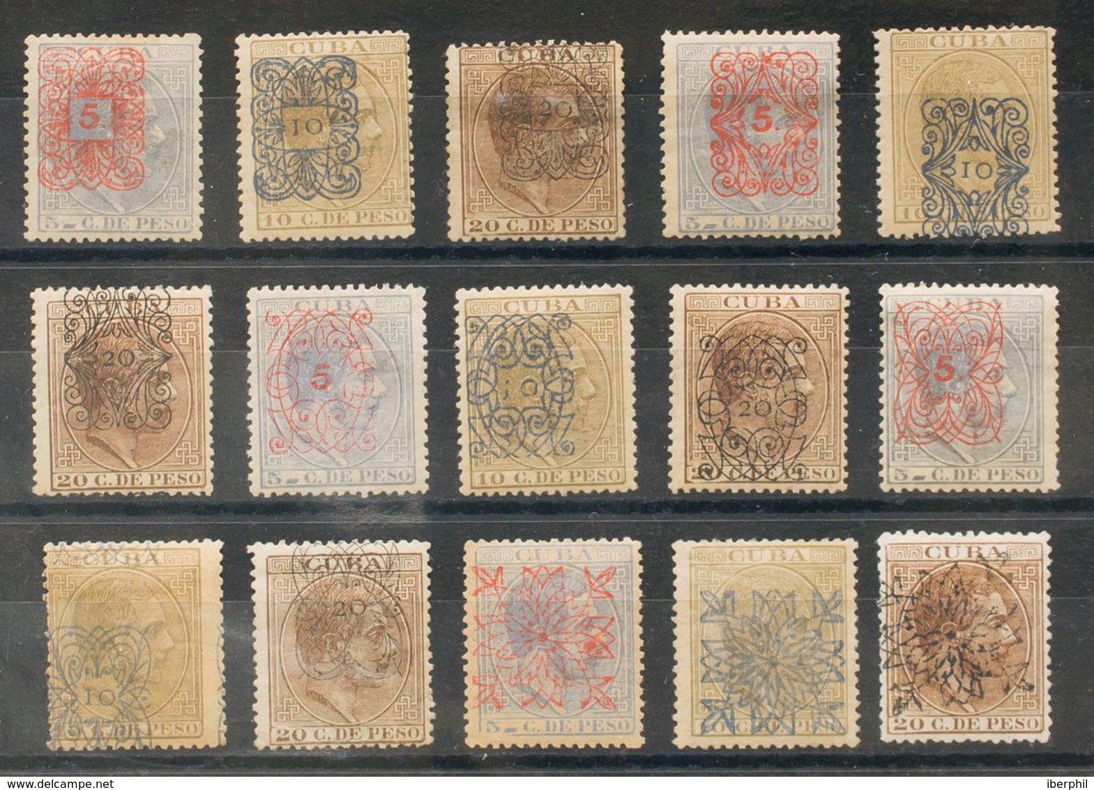 *74/88. 1883. Serie Completa (conservación Habitual). BONITA. Edifil 2020: 600 Euros - Cuba (1874-1898)