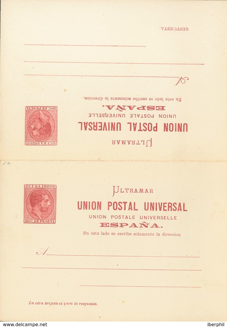 (*)EP3/6. 1880. Juego Completo De Cuatro Tarjetas Entero Postales (incluyendo Obviamente Las Dos De Ida Y Vuelta). MAGNI - Sonstige & Ohne Zuordnung