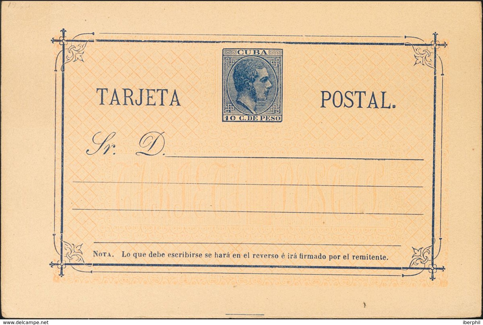 (*)EP19. 1882. 10 Ctvos Azul Sobre Tarjeta Entero Postal. MAGNIFICA. Edifil 2019: 78 Euros - Sonstige & Ohne Zuordnung