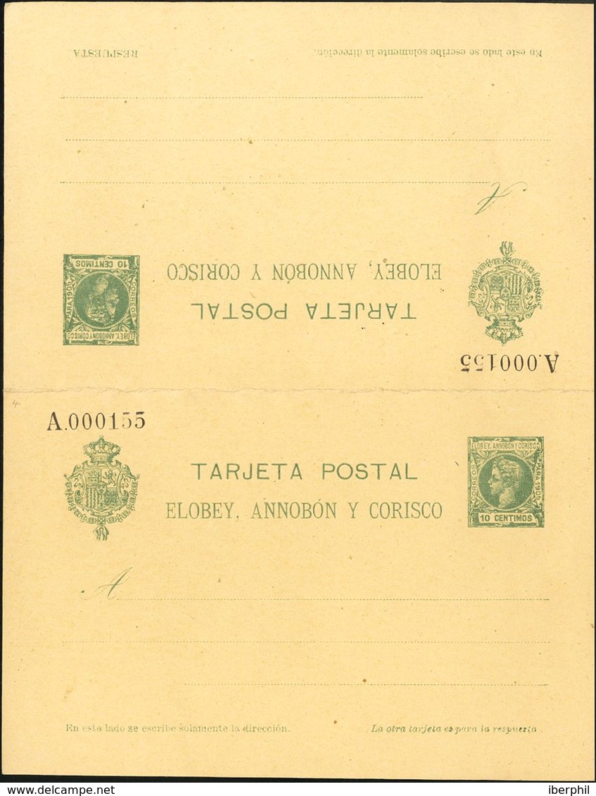 (*)EP4. 1905. 10 Cts+10 Cts Verde Sobre Tarjeta Entero Postal, De Ida Y Vuelta. MAGNIFICA. Edifil 2019: 230 Euros - Autres & Non Classés