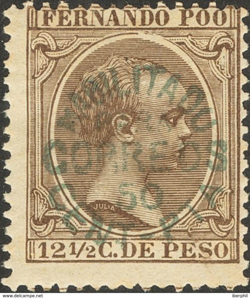 *29. 1894. 50 Cts Sobre 12½ Ctvos Castaño. MAGNIFICO. Edifil 2020: 220 Euros - Autres & Non Classés