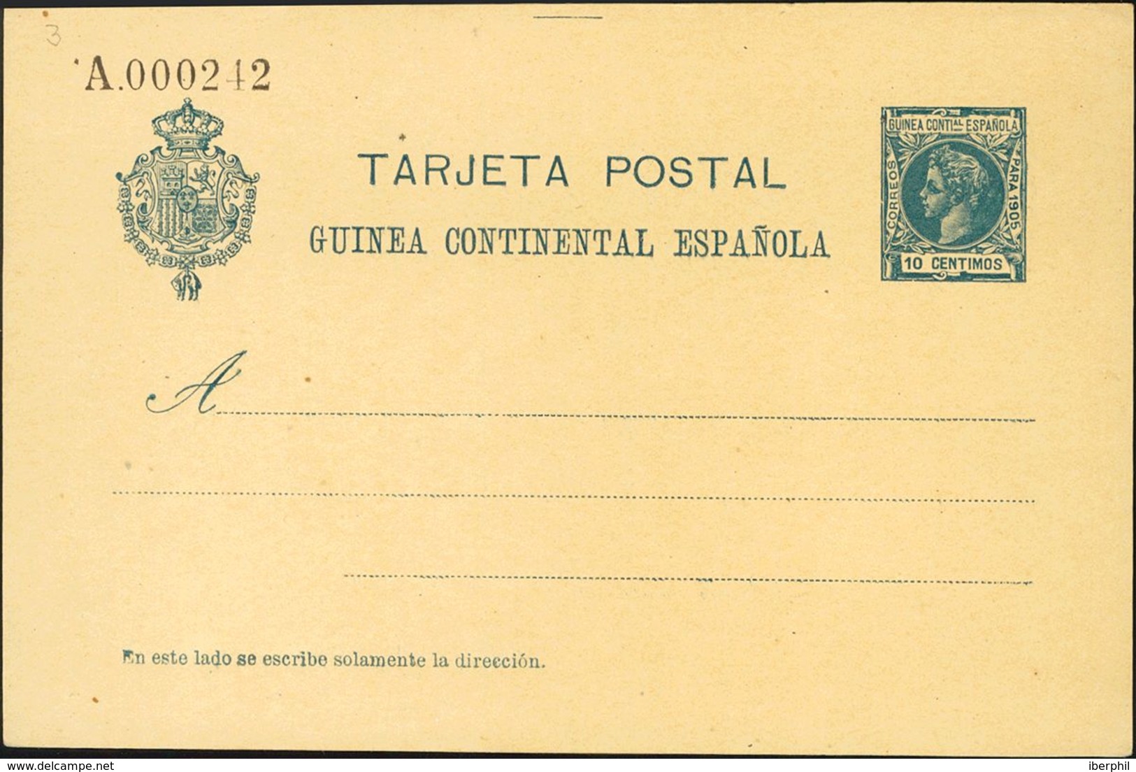 (*)EP3. 1905. 10 Cts Azul Sobre Tarjeta Entero Postal. MAGNIFICA Y RARA. Edifil 2019: 460 Euros - Sonstige & Ohne Zuordnung