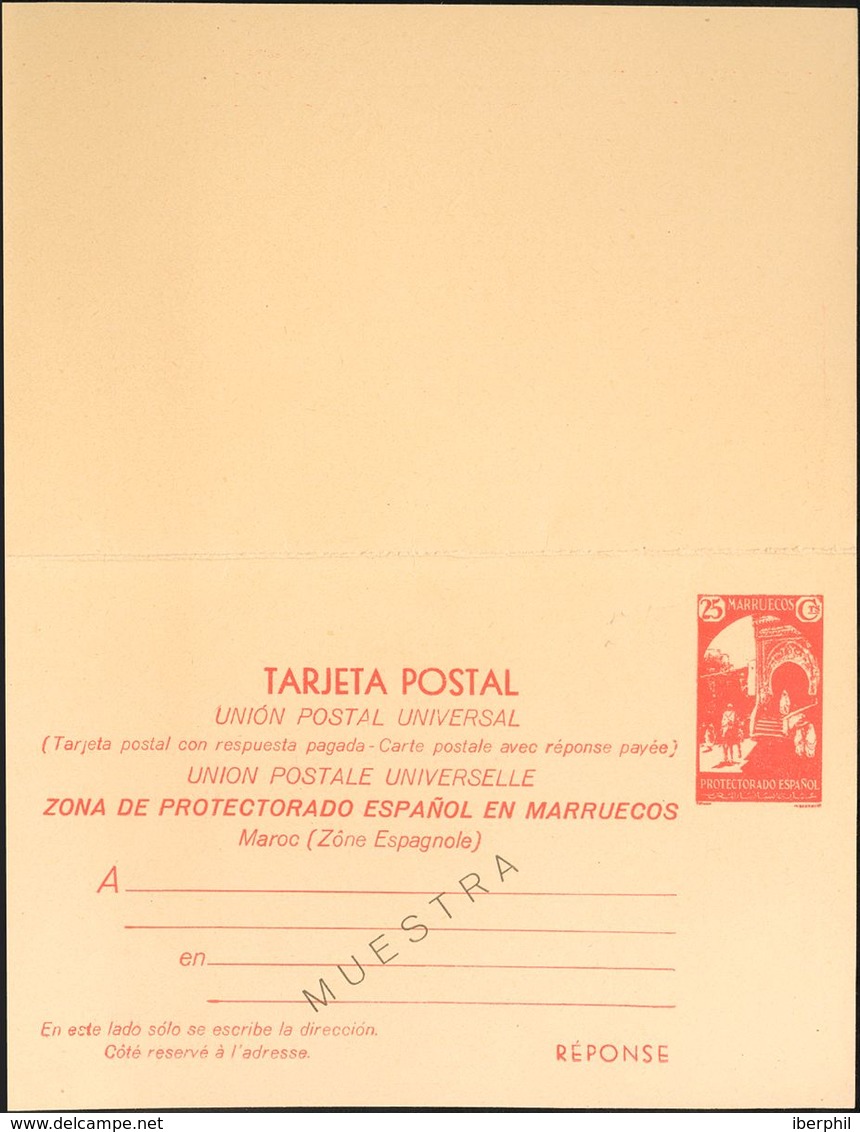 (*)EP20/23M. 1933. Juego Completo De Cuatro Tarjetas Entero Postales (incluyendo Las De Ida Y Vuelta). Sobrecarga MUESTR - Other & Unclassified