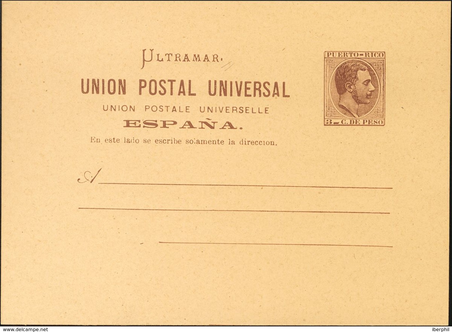 (*)EP2A. 1885. 3 Ctvos Castaño Sobre Tarjeta Entero Postal. MAGNIFICA. Edifil 2020: 44 Euros - Autres & Non Classés