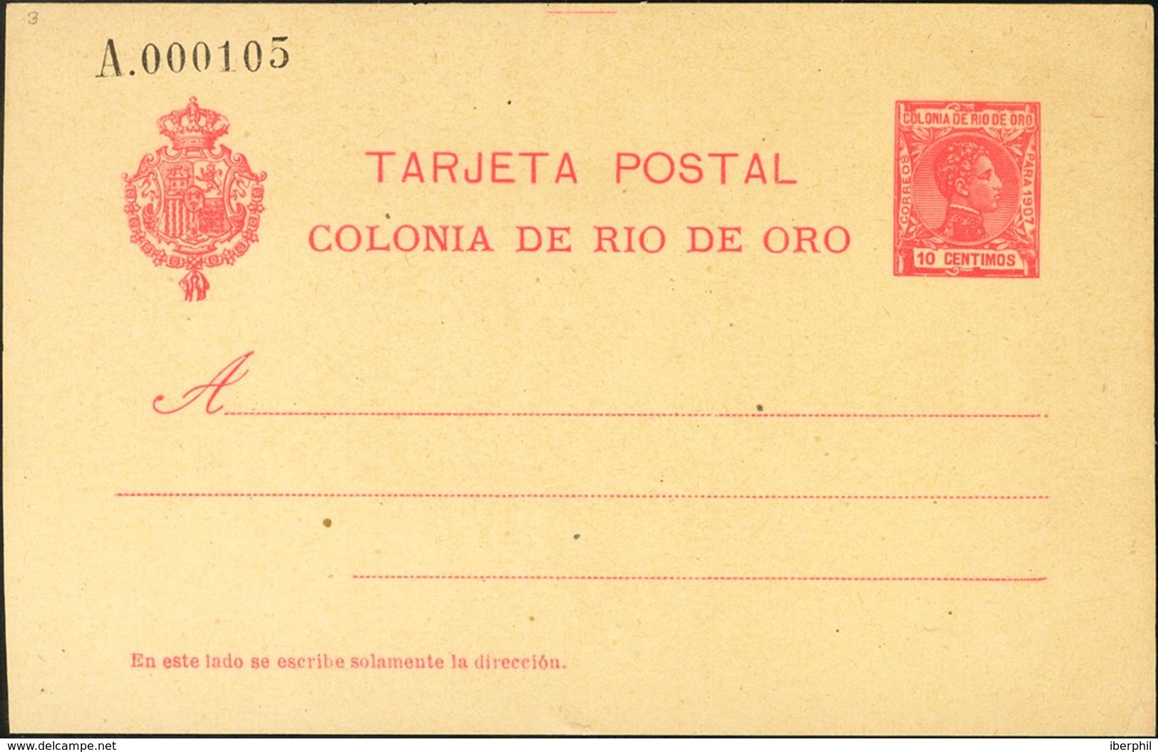 (*)EP3. 1907. 10 Cts Carmín Sobre Tarjeta Entero Postal. MAGNIFICA. Edifil 2019: 310 Euros - Autres & Non Classés