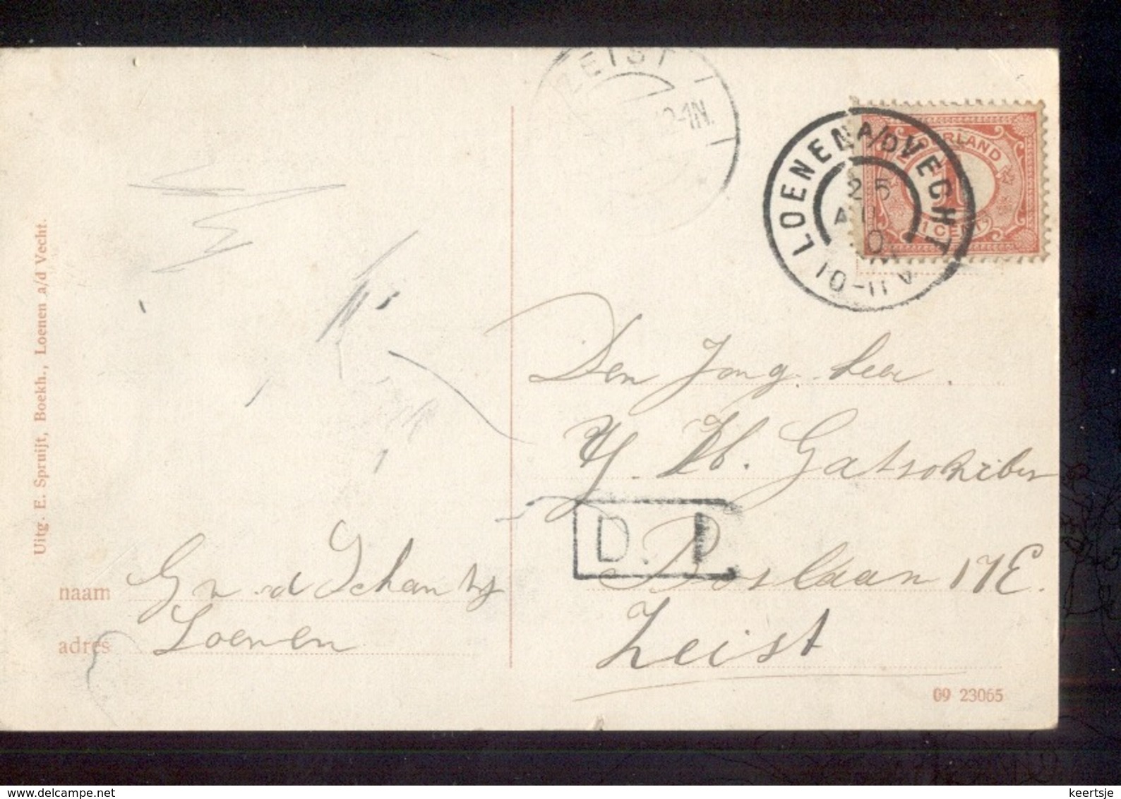 Loenen A D Vecht Grootrond - 1910 - Postal History