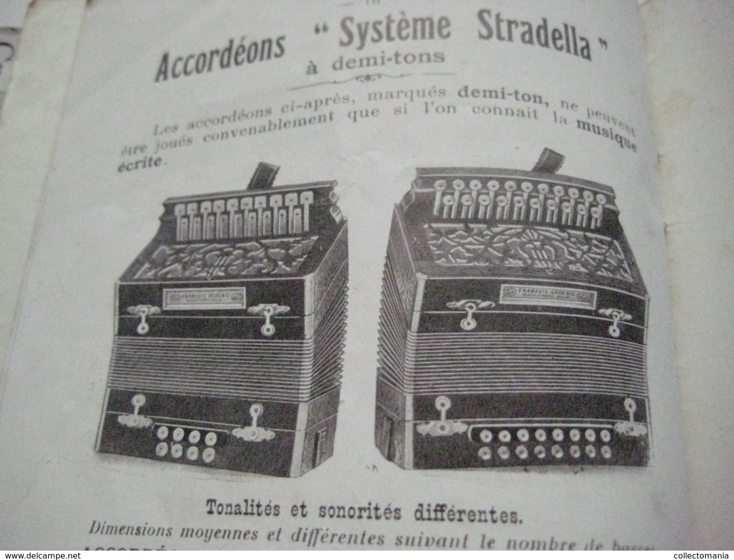 1 catalogue DEDENIS à BRIVE 1928 avec prix tarif- ACCORDEONS ARMONICHE  Accordions + 1 buvard HOHNER Verhaeghen - Rouen