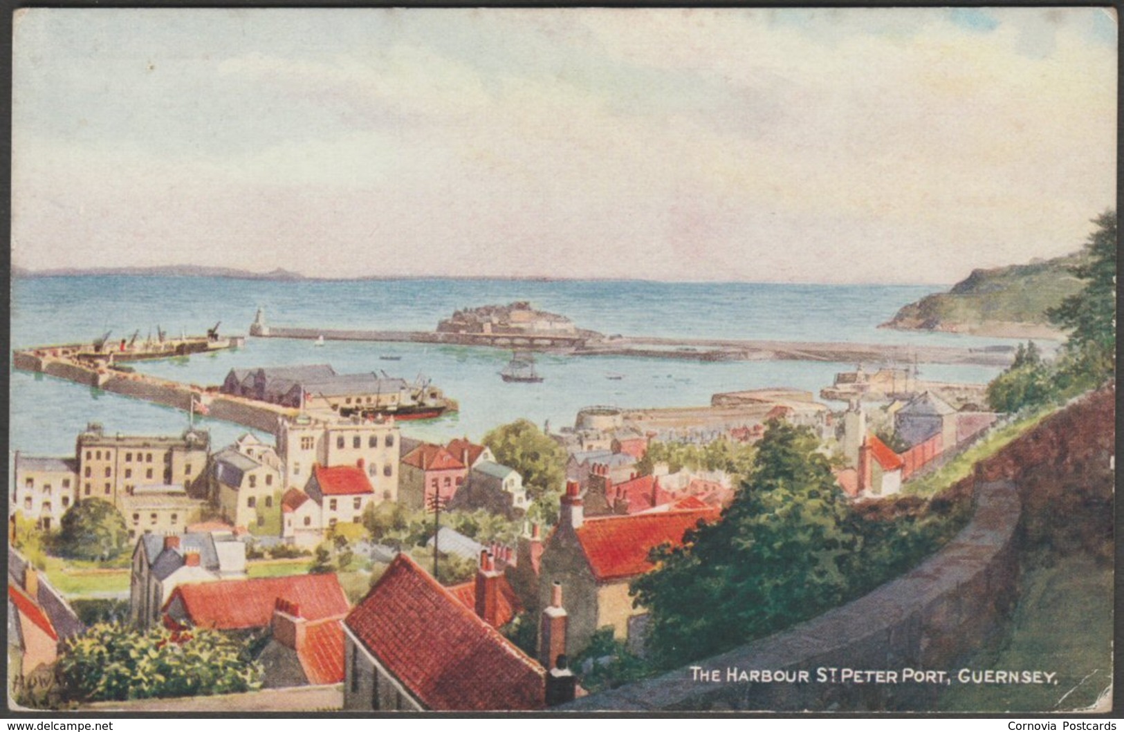 The Harbour, St Peter Port, Guernsey, C.1920 - Salmon Postcard - Guernsey