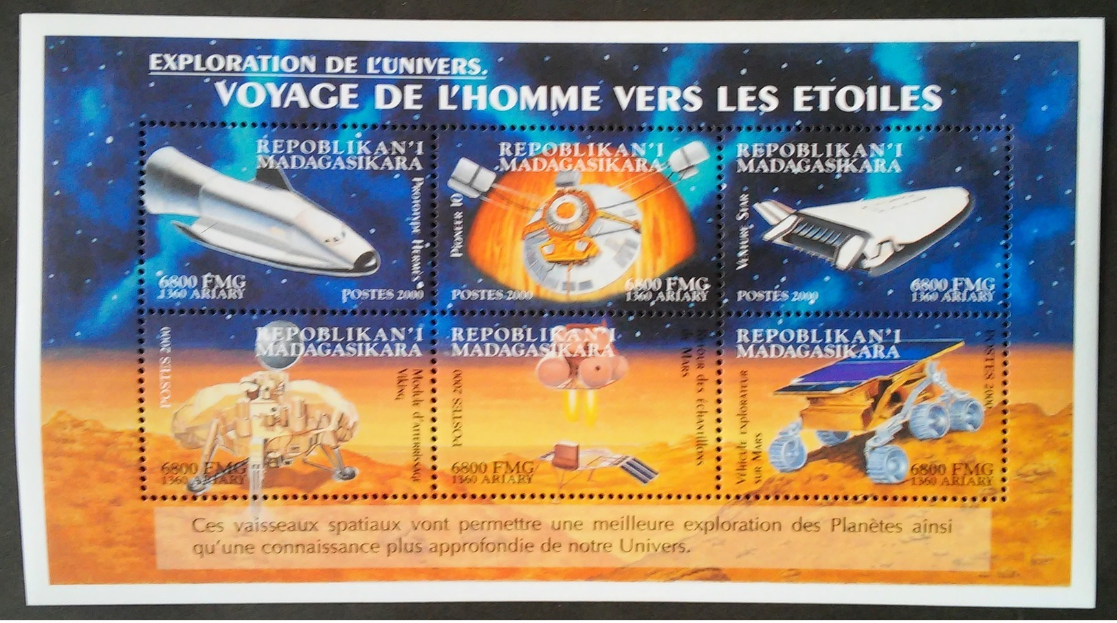 Madagascar 2000**Space Exploration ,MNH [6;12] - Sonstige & Ohne Zuordnung