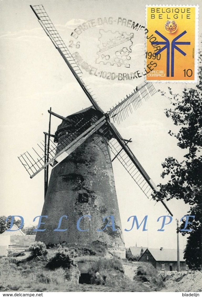 HECHTEL-EKSEL (Limburg) - Molen/moulin Filatelie - Close-up V.d. Verdwenen Stenen Windmolen Sint-Antonius (met Stempel) - Hechtel-Eksel