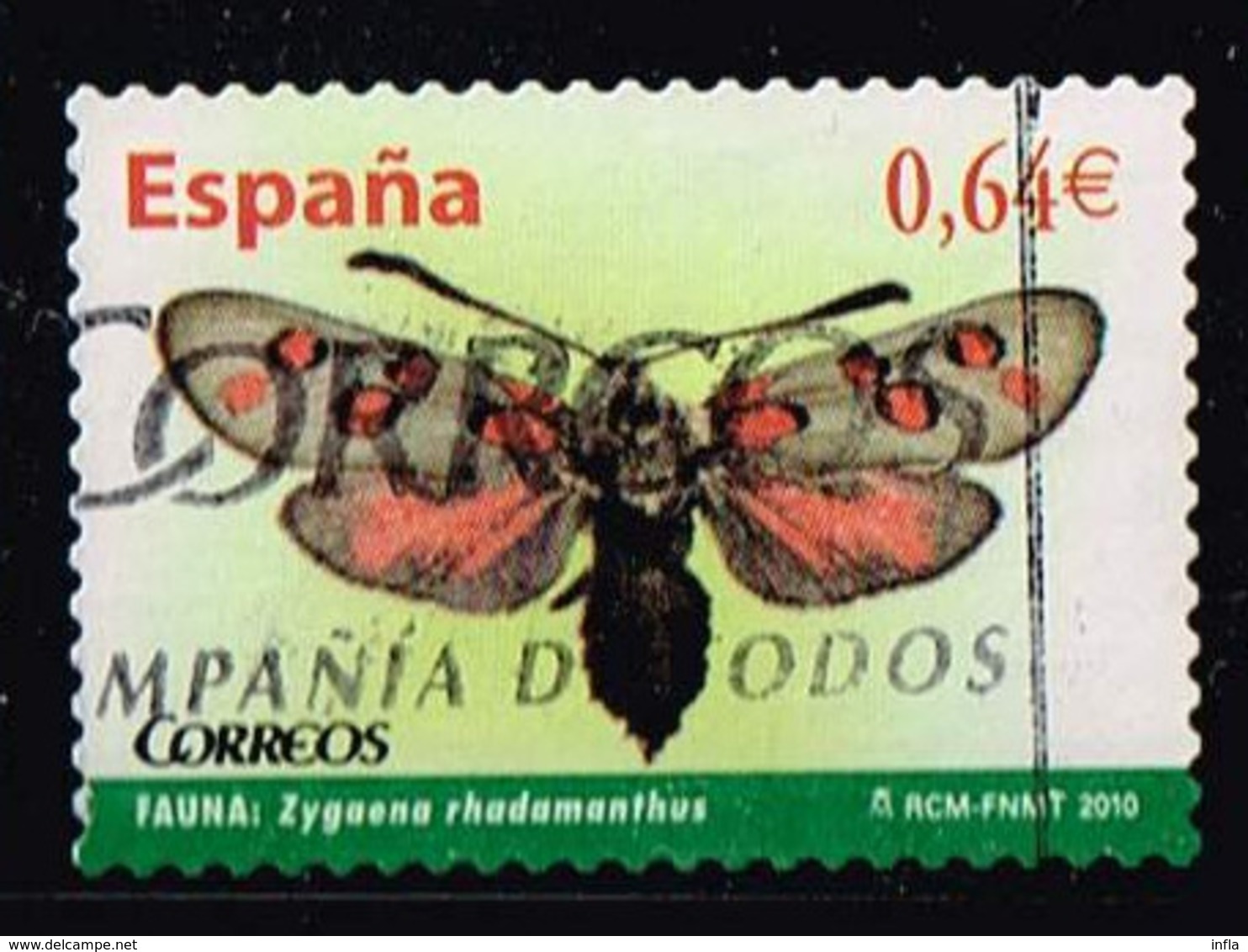 Spanien 2010,Michel# 4476 O Flora And Fauna: Algarve Burnet (Zygaena Rhadamanthus) - Gebraucht