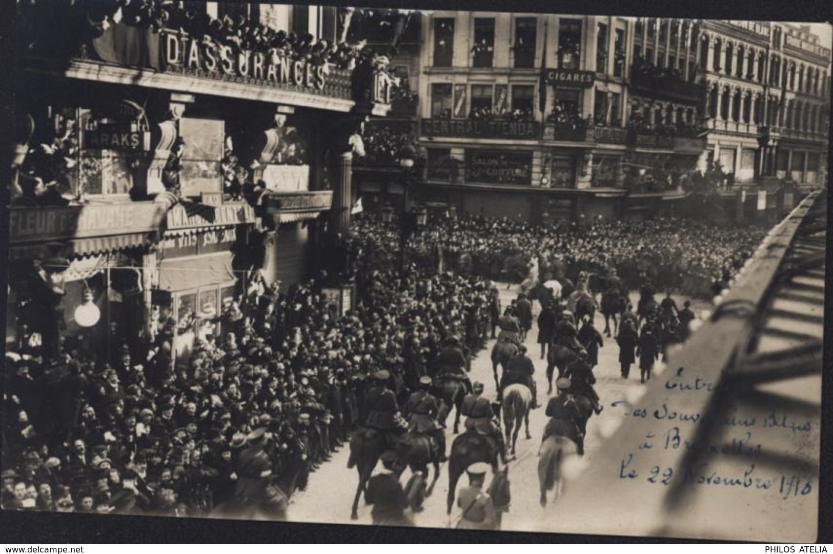 Photo 22 11 18 Entrée Des Souverains Belges à Bruxelles Belgique Militaria Guerre 14 - Non Classificati