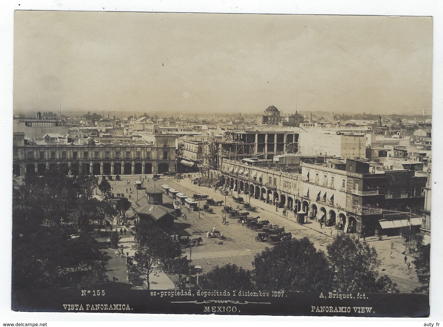 Photo  A. BRIQUET. - MEXICO - Vista Panoramica - 1897 - Anciennes (Av. 1900)