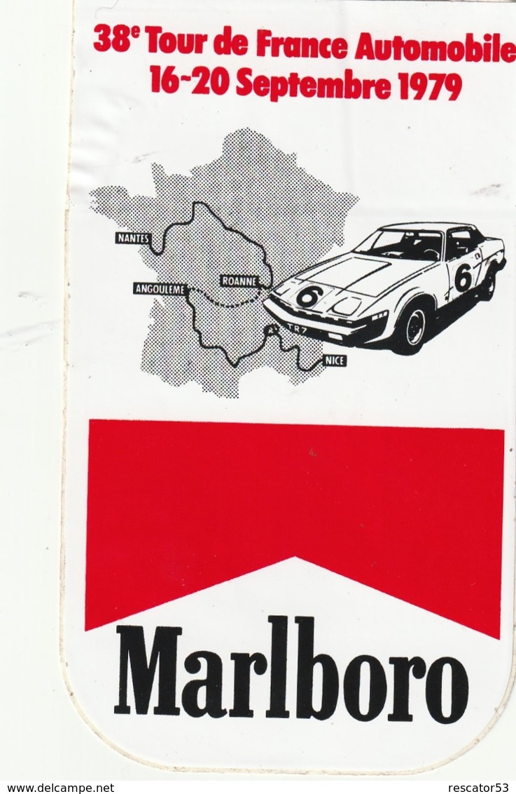 Rare Autocollant Marlboro 38 Tour De France Automobile 1979 - Aufkleber